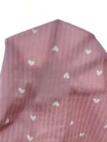 pijama / Pijama con estampado de corazón, ribete contrastante y lazo delantero - Rosa - Ver 6
