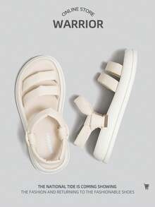 WARRIOR 1双女士休闲平底凉鞋 - 米色 - 查看 5