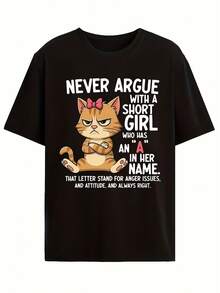 Nueva camiseta de manga corta para mujer de 180 g,% algodón - Camiseta casual versátil con estampado de verano para hombre - Camiseta con estampado de verano para parejas - Unisex - Regalo para vacaciones - negro - Ver 1