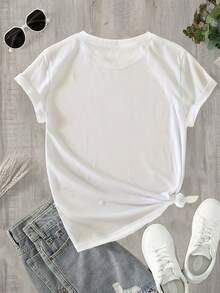 Camiseta Elegante para Mujer, Camiseta Casual de Manga Corta para Damas - Estampado de Acuarela de Paisaje Sereno, Cuello Redondo, Suave y Transpirable, Camiseta para Todas las Temporadas, Top de Ajuste Natural con Estilo Relajado - Camiseta Unisex de Algodón Holgada de Manga Corta y Cuello Redondo Estilo Vintage Urbano - Negro - Ver 2
