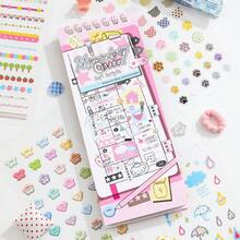 Libro de pegatinas lindo para diario, capturar momentos maravillosos de la vida, elementos decorativos básicos - 1 Set - Ver 11