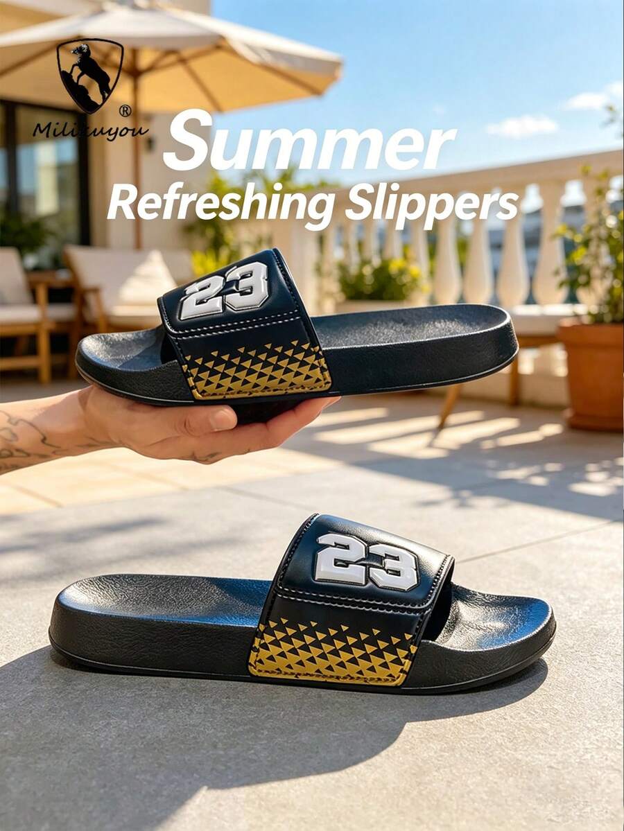 [Spring/Summer New Arrival] Non-Slip Thick-Sole Unisex Slippers, Fashionable & Multifunctional Summer Sandals, Personalized Sports Beach Shoes, Size 28-50 (Asymmetrical Pattern)
