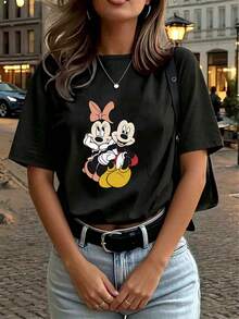 Women T-Shirts - Black - View 4