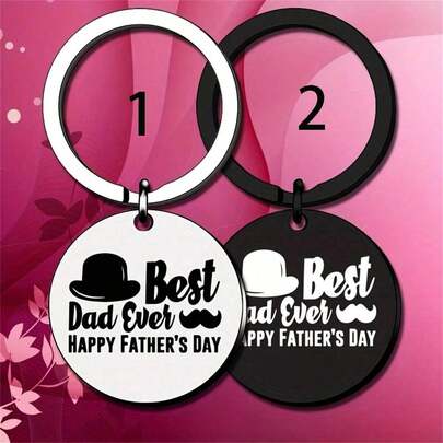 1pc Father's Day/Birthday Keychain, Gift For Dad, Stepdad, Future Husband, Wife's "I Love You" Keyring, Stepdad Figure, Wedding Anniversary Gift