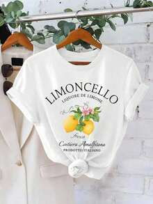 Women's T-Shirt With Iced Coffee And Sun Design, Iced Coffee T-Shirt, Coffee Lover - Coffee Brown - View 1
