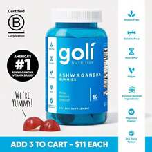 Free Shipping- Goli Ashwagandha & Vitamin D Gummy - Mixed Berry, KSM-66, Vegan, Plant Based, Non-GMO, Gluten-Free & Gelatin Free. America's # 1 Ashwagandha Brand, Daily Suppliment, Healthy Care, For Women, For Men - Mix Berry - View 8