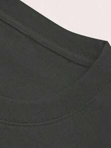 Nueva camiseta de manga corta con cuello redondo para mujeres, diseño estival, con un sencillo y moderno estampado de letras, transpirable y absorbe la sudoración. Envío exprés desde almacén local, modelo para parejas, ropa de pareja - Gris - Ver 4