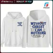 Camiseta de corte cuadrado para hombres FEEGO, cuello redondo, impresión de letras de fe cristiana, ropa casual de calle, camiseta blanca de manga corta para uso diario en todas las estaciones, camiseta de cuello redondo, camiseta gráfica divertida, camis 6VWU - Negro - Ver 4