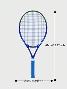 SALYWEE Professional Composite Carbon Fiber Adults Tennis Racket, Shock-Absorbing, Blue And Fluorescent Green Color Combination, Frosted Texture, Ultra-Sticky Handglue For Enhanced Control, Suitable For Offensive Athletes - Multicolor - View 10