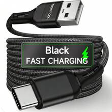 Cabo de Dados USB-A para Tipo-C com Carregamento Rápido Máximo de 60W, Compatível com Samsung S24 S23 Ultra S22 S21 Series, Compatível com iPhone 15/16/17, Compatível com Todos os Dispositivos com Interface USB-C - Multicolorido - Visão 12