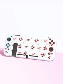 Minimalist Ins Style Red Cherry, Bow Pattern Switch/Switch 2 Protective Case, Compatible With New Switch 2 (2025)/Switch NS/Switch OLED/Lite, Compatible With Switch Gaming Console Accessories, Full Set Including Storage Bag, Card Slot Base, Game Card Case, Switch Protective Cover, Best Gift Compatible With Switch Players - Multicolor - View 18