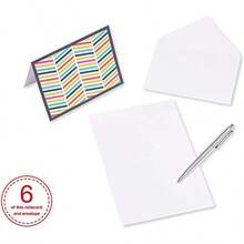 American Greetings Tarjetas de patrón brillante y sobres de colores 30 unidades - azul naranja amarillo fucsia - Ver 3