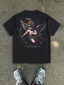 Men T-Shirts - 黑色 - 查看 7