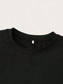 100% cotton Camiseta de manga corta 100% algodón para mujer - Camiseta rosa suave casual de cuello redondo con estampado floral minimalista, para todas las estaciones, uso diario y formal, versátil para combinar o como prenda individual, camisetas para damas, esencial para combinar, ajuste cómodo, camisetas casuales mujer, camisetas mujer, camiseta manga corta mujer, camisetas manga corta mujer, camisetas versátiles, camisetas para mujer - Negro - Ver 5