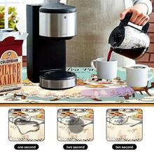 1pc Absorbent Placemat, Cartoon Cat Afternoon Tea Theme Pattern, Suitable For Home And Cafe, Floral Trim Decoration, Multipurpose Drainage Mat, Home Gift, Tabletop Decor - XYLSD-377 - View 7
