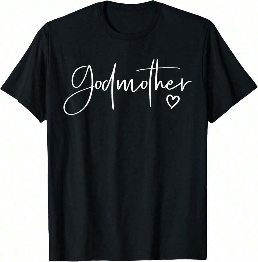 Regalos para Madrinas: Camiseta de Corazón para el Día de la Madre, Tela Suave, Ropa de Moda para Mujer de Tallas Grandes - Estilo - Ver 1