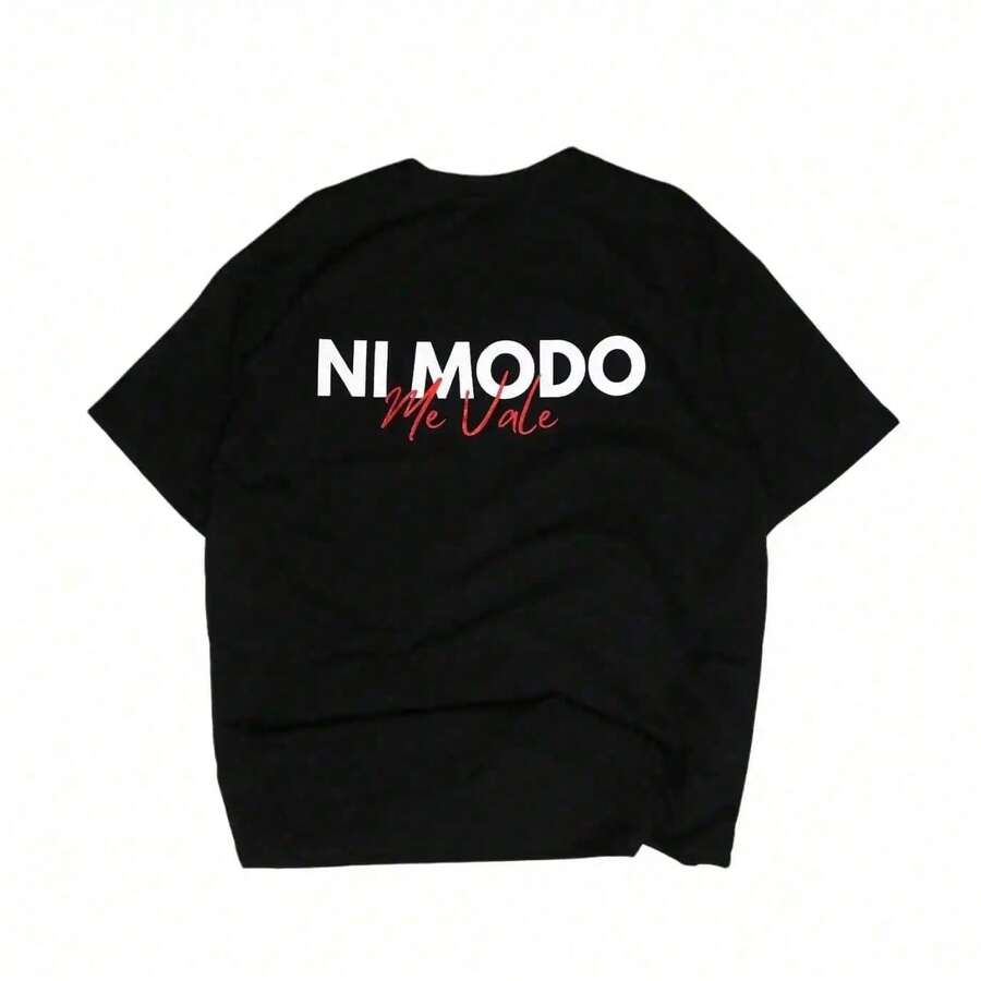 Me Vale - Camiseta Negra UXEC - Negro - Ver 1