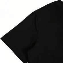 Camiseta Gráfica de Corte Clásico para Hombre, Primavera-Verano 2026, Cuello Redondo, Manga Corta, Transpirable, Suave, Absorbe la Humedad, para Uso Diario, Fiestas, Estilo Urbano, Vacaciones y Actividades al Aire Libre - Pantalones, Ropa Masculina YFNC - Negro - Ver 4
