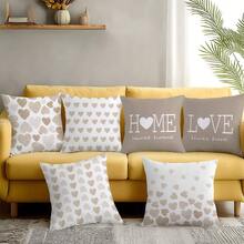 MEMNUN 6pcs Milk Tea Watercolor Gradient Bow Tie Illustration "Home Sweet Home & Love Lives Here" Inspirational Quotes Printed Pillow Case Covers, Made Of Polyester Fabric, Single-Sided Printing, Suitable For Home Decor, Living Room Sofa Cushions, Gifts, Available In 17.7*17.7in(45*45cm)/19.69*19.69in(50*50cm)/15.75*15.75in(40*40cm) - Multicolor - View 11