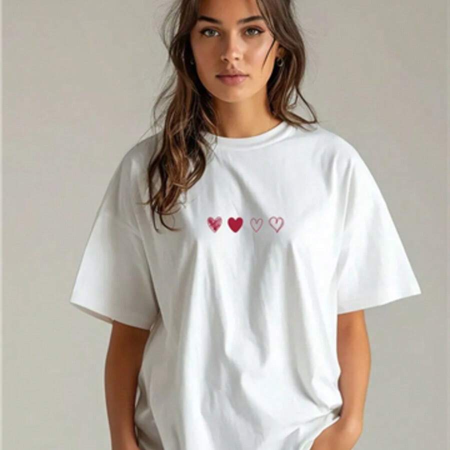 Camiseta para Mujer con Diseño de Oso Minimalista y Texto - Blanco - Ver 1