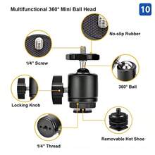 Giá đỡ máy ảnh kẹp siêu chắc 360° với đầu bi mini, vít 1/4" và kẹp tháo nhanh dành cho máy ảnh DSLR và giá đỡ chân máy. - Xem 11