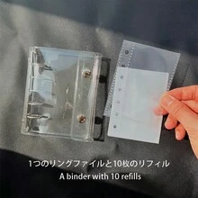 1件裝可攜式透明活頁夾 A5/A6/A7/A8/M5尺寸 貼紙筆記本 計劃本 相片收納袋 剪貼簿 預算規劃本 便條本 辦公用品 學生用品 - 多款 - 查看 20