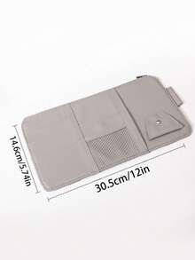Multi-Functional Car Sun Visor Storage Clip, Universal Car Sun Visor Storage Rack - Multi-Pocket Zipper Storage Bag, Can Store Credit Cards, Driving License, Glasses, Etc., Suitable For All Cars, Trucks, SUVs, Car Storage Accessories - A - View 6