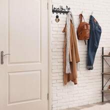 No Drill Self-Adhesive Decorative Key Holder Hook, Wall Art Key Storage Rack For Entryway - Multicolor - View 4