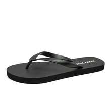 5 Styles Men's Summer New Multicolor Thong Sandals, Minimalist Fashion High-End Flip Flops For Travel, Beach, Surfing - Black - View 1
