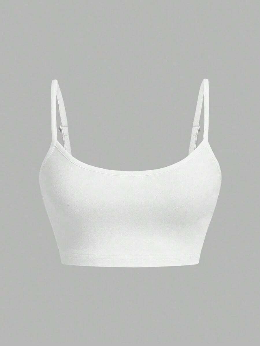 1 pieza Camiseta sin mangas casual y sexy color burdeos para mujer, adecuado para el verano - Blanco 2 - Ver 1