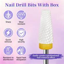 1pc Nail Drill Bit Professional Nail File For Gel Removal - Multicolor - View 5