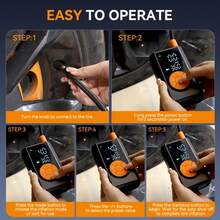 Portable Wireless Mini Air Compressor, 2000mAh 7.4V Digital Dual Display With LED Light And Pressure Gauge, Suitable For Cars, Motorcycles, Bicycles And Balls, Essential Spring Travel Gear - Black - View 7