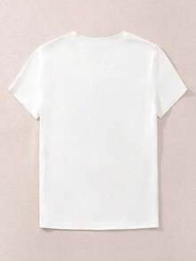 Casual T-Shirt, Colorful And Comfortable T-Shirts With Strawberry Embroidery, Fruit T-Shirts, Summer T-Shirts, Embroidered T-Shirts, Personalized T-Shirts, Cute Strawberry T-Shirts For Women, 100% Cotton, Durable - 白色 - 查看 2