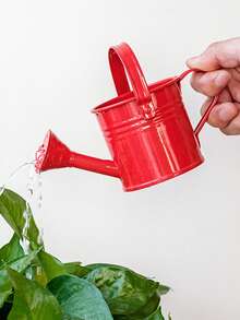 1pc Metal Garden Watering Can, Small Watering Pot, Portable Mini Watering Pot Suitable For Indoor Potted Plants And Garden Flowers - Multicolor - View 7