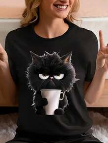 Women T-Shirts - Black - View 3