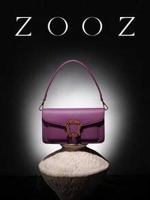 POHO ZOOZ Brand Customized Envelope Bag Shoulder Square Bag - Purple - Purple - View 3