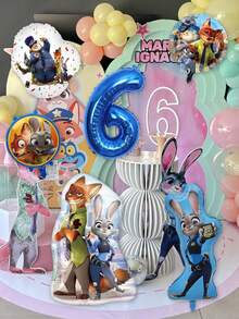 Disney Bộ bóng bay số chủ đề Zootopia, bóng bay hình nhân vật đa năng giúp chuẩn bị tiệc dễ dàng, được làm từ chất liệu giấy bạc nhẹ và bền, sẵn sàng bơm hơi ngay khi lấy ra khỏi bao bì mà không cần lắp ráp phức tạp. Hình in chống phai màu giữ được độ tươi sáng ngay cả khi bị đổ hoặc ẩm ướt, đảm bảo trang trí tiệc của bạn luôn tươi mới suốt sự kiện. - Bóng bay - Xem 2