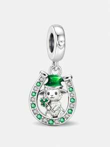 1pc Lucky Sheep Bead Charm, Suitable For Bracelet Necklace DIY Jewelry Making, Gift For Friends - Style 12 - View 2