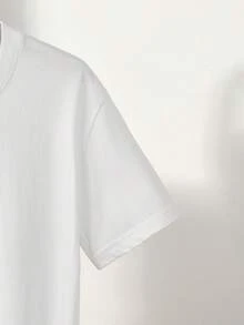 [Ropa Casual para Mujer] Playera con Estampado Gráfico, Manga Corta y Cuello Redondo, Blusa Casual para Verano y Primavera, Ropa para Mujer - [Blanco] - Ver 4