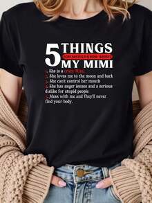 Oversize Extra grandeOversize Extra grandeWomen'S THINGS MY MIMI Camiseta gráfica de verano informal de manga corta con cuello redondo, top de corte relajado, camiseta de uso diario, camiseta gráfica, silueta en H, material suave, ajuste cómodo, top estampado, camiseta básica, moda femenina - Blanco - Ver 1