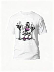 Nueva llegada 2026: Camiseta de manga corta de moda, diseño de nicho de verano, top holgado de talla grande. Camiseta 100% algodón puro, gruesa, en blanco y negro, con diseño gráfico y estampado de letras a la moda, estilo unisex de manga corta. Nueva colección para primavera, verano y otoño, transpirable y cómoda, estilo minimalista y versátil de ropa urbana, conjunto a juego para parejas. - Blanco - Ver 2