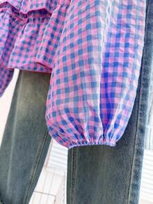 Blusa con volantes en el bajo, nueva llegada de otoño para mujer - Multicolor 3 - Ver 8