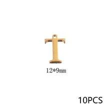 10Pcs 304 Stainless Steel 18K Gold Plated Letter Charms, Alphabet Initial Pendants For DIY Jewelry Making - Pendants - View 11