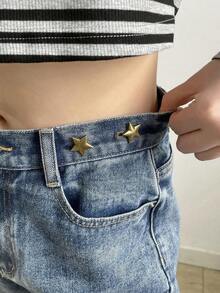 Botón De Diseño De Estrella Conveniente Y De Moda - Bronce - Ver 6