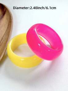 2026 European And American Fashion : Fashionable Women's Large Single-Color Bracelet, Round Design, Suitable For Daily Wear, Parties, And As A Gift. - Màu vàng - Xem 2