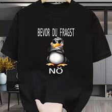 Camiseta impresa para hombres y mujeres - Negro - Ver 1