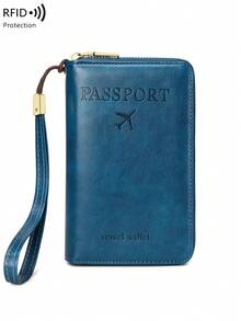 CHARM INFINITE 1pc High-Quality Travel Passport Holder-With Zipper, Holiday Essentials, Portable, Lightweight, , Stylish, For Home, For Outdoor, Daily Use - Multicolor - View 14