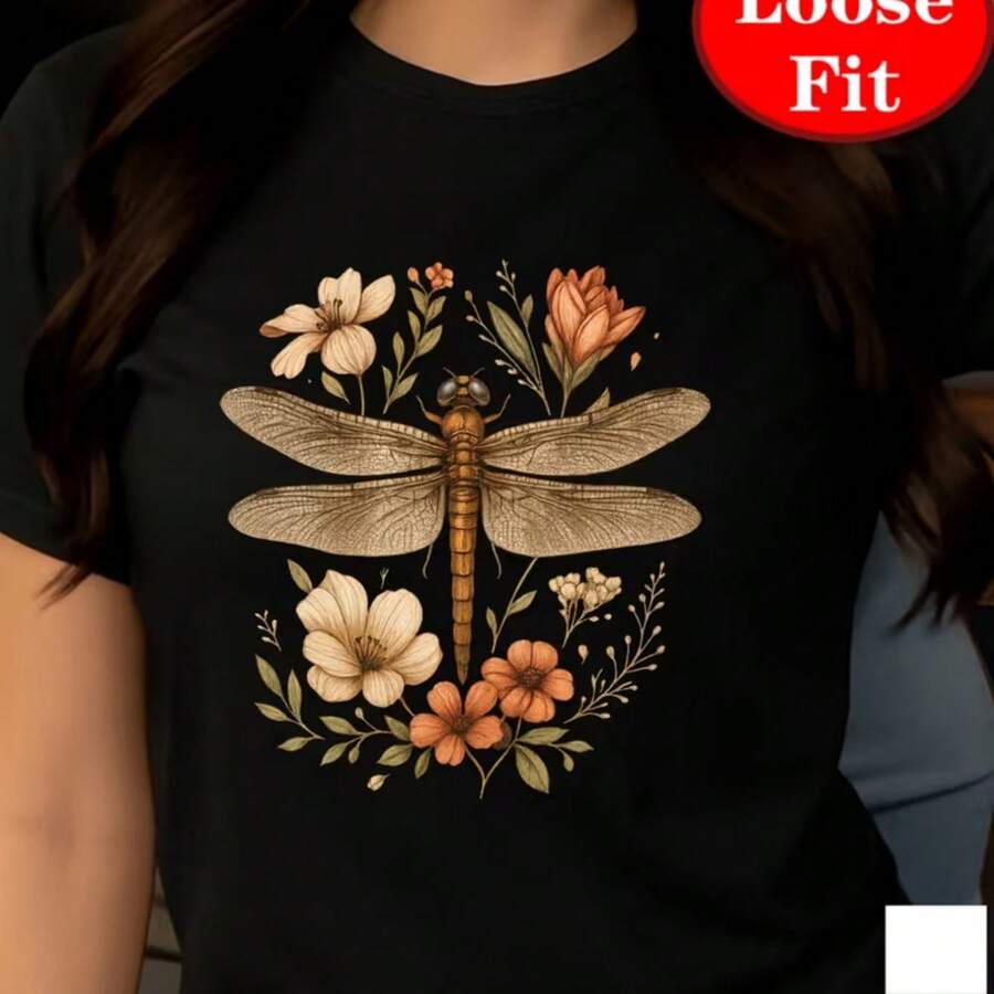 Camiseta impresa para hombres y mujeres - Negro - Ver 1