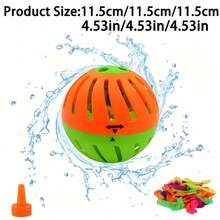 1pc Water Balloon Toy, Hawaii/Carnival Summer Party Activity Family Interactive Toy Game Splash Game Timer, Quick Water Filling Magic Time Balloon - Multicolor - View 5