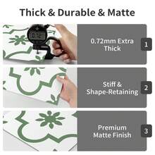 Set de 12 pegatinas de pared con patrón floral francés, pegatinas decorativas retro y gruesas para azulejos de baño, piso y pegatinas antideslizantes con flores y ladrillos para la renovación del fondo de la cocina, pegatinas de pared extraíbles - PTS008 - Ver 7